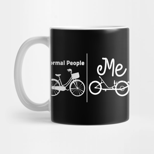 Normal bikers vs recumbent bikers / recumbent bicycle gifts, recumbent lover present by Anodyle